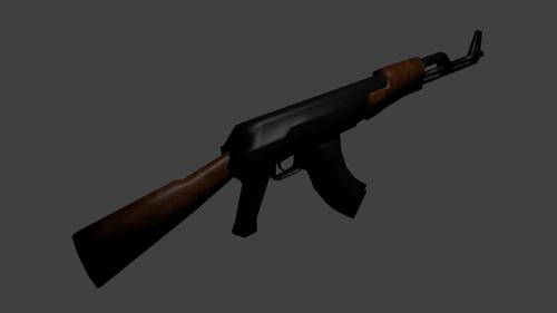 Kalashnikov AK 47 LowPoly preview image